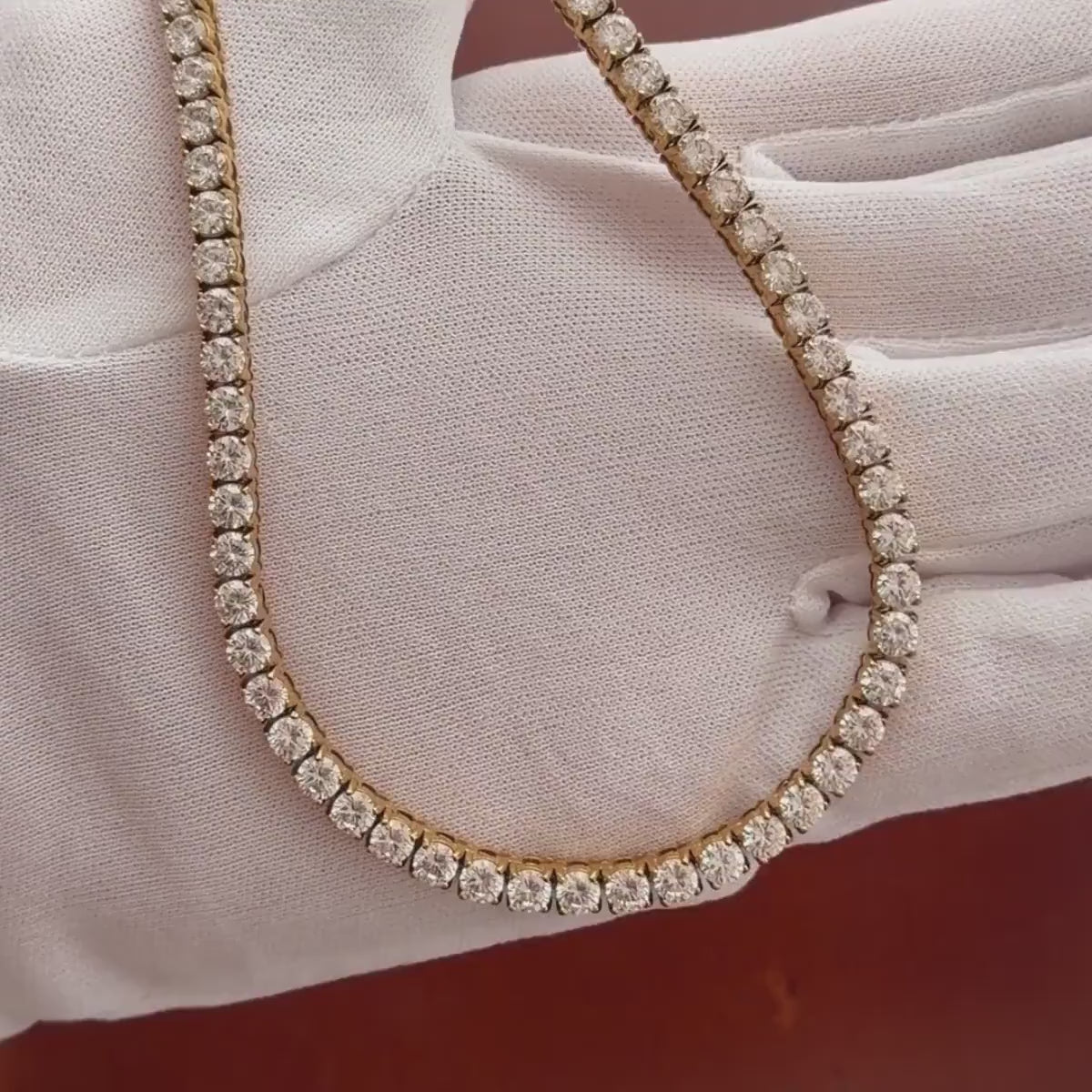 Tennis Luxe Halskæde 18K Guldbelagt 4mm