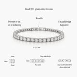 Tennis Luxe Armbånd 18K Guldbelagt 4mm