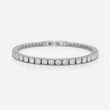 Tennis Luxe Armbånd Sølvfarvet 4mm