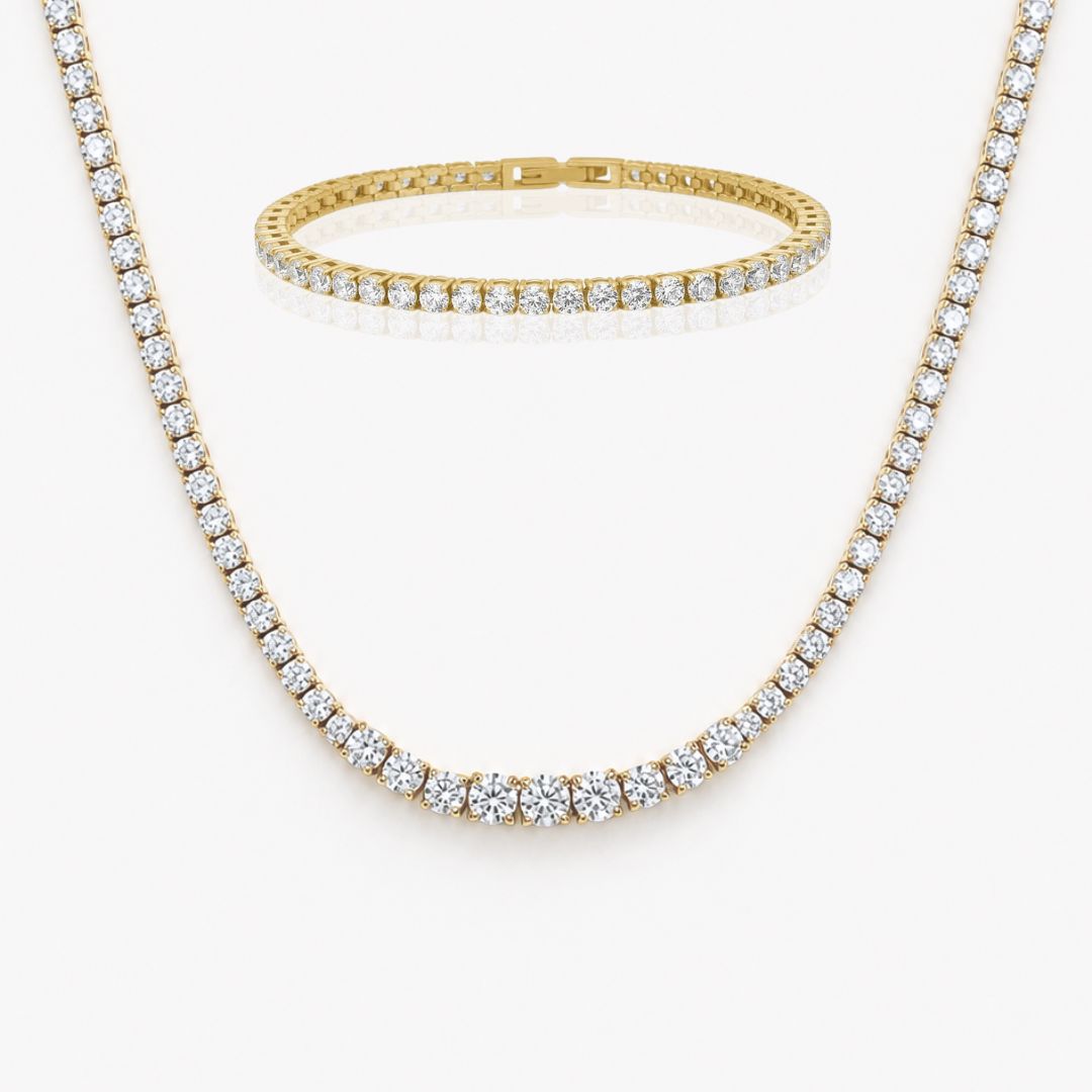 Tennis Luxe Icon Sæt 18K Guldbelagt