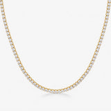 Tennis Luxe Halskæde 18K Guldbelagt 4mm