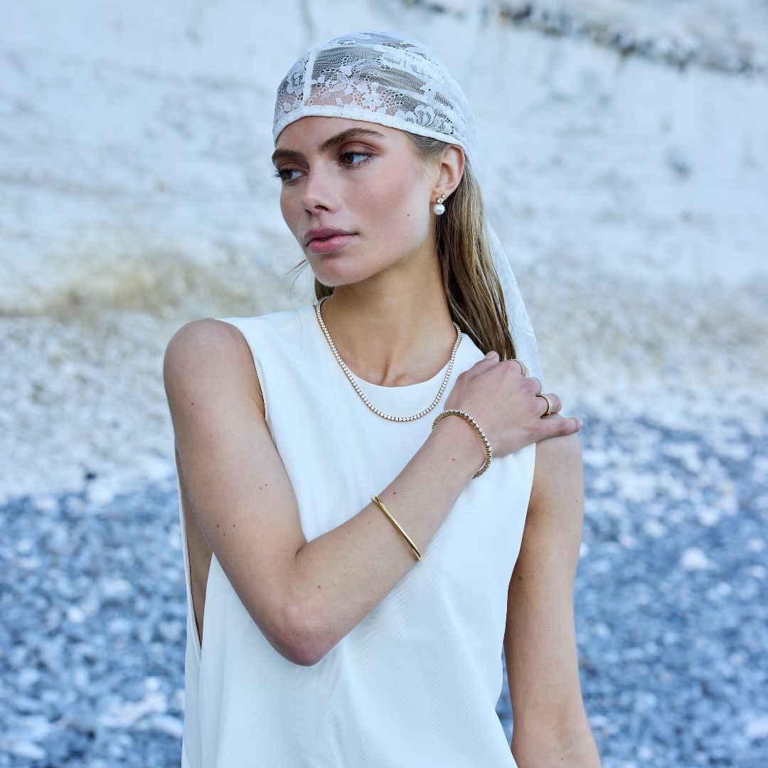 Tennis Luxe Halskæde 18K Guldbelagt 3mm