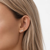 Wing Krystal Stud Øreringe Sølvfarvet