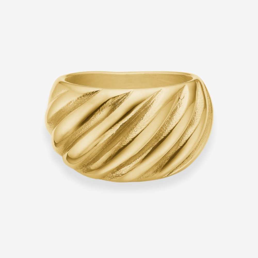 Twist Dome Ring 18K Guldbelagt Camilla Krøyer Jewellery