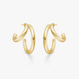 Camilla Krøyer Jewellery Classic Dobbelt Hoops 18K guldbelagt