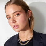 Scoria Creoler 925S Sølvbelagt 16mm Camilla Krøyer Jewellery