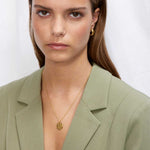 Camilla Krøyer jewellery Hamret Halskæde 18K Guldbelagt Rund Stor