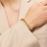 Camilla Krøyer Jewellery Panser Facet Armbånd 18K guldbelagt 7mm