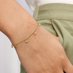 Camilla Krøyer Jewellery Hamret Drops Armbånd 18K Guldbelagt