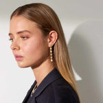 Scoria Dangler øreringe 18K guldbelagt Lang Camilla Krøyer Jewellery
