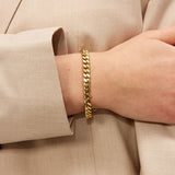 Camilla Krøyer Jewellery Panser Facet Armbånd 18K guldbelagt 7mm