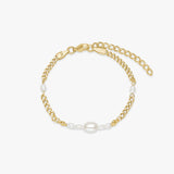 Panser Facet Mix Perle Armbånd 18K Guldbelagt 3mm [LIMITED EDITION] Camilla Krøyer Jewellery