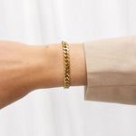 Camilla Krøyer Jewellery Panser Facet Armbånd 18K guldbelagt 7mm