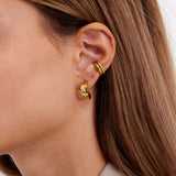 Camilla Krøyer Jewellery Hamret Classic Hoops 18K Guldbelagt 15mm