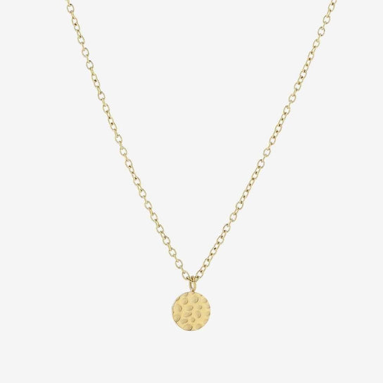 Camilla krøyer jewellery Hamret Halskæde 18K Guldbelagt Rund Mini