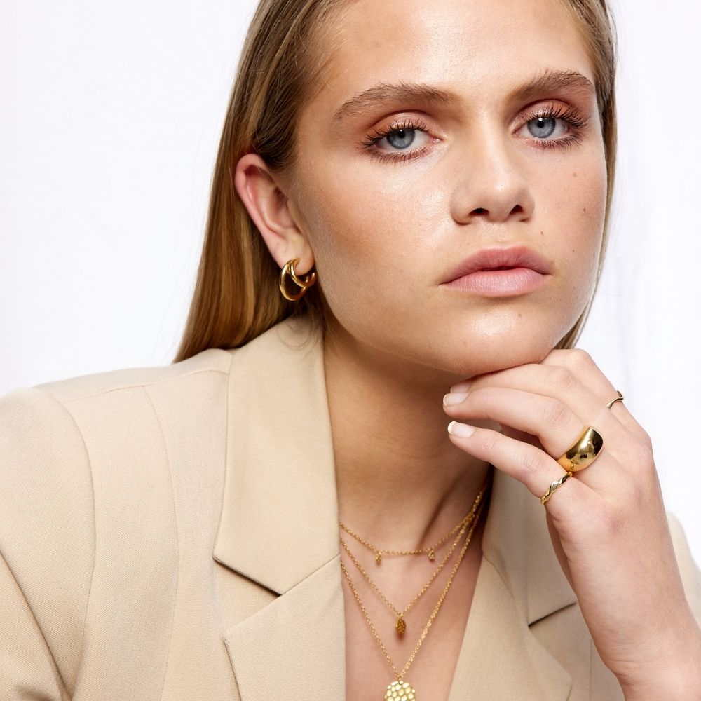 Camilla Krøyer Jewellery Classic Dobbelt Hoops 18K guldbelagt