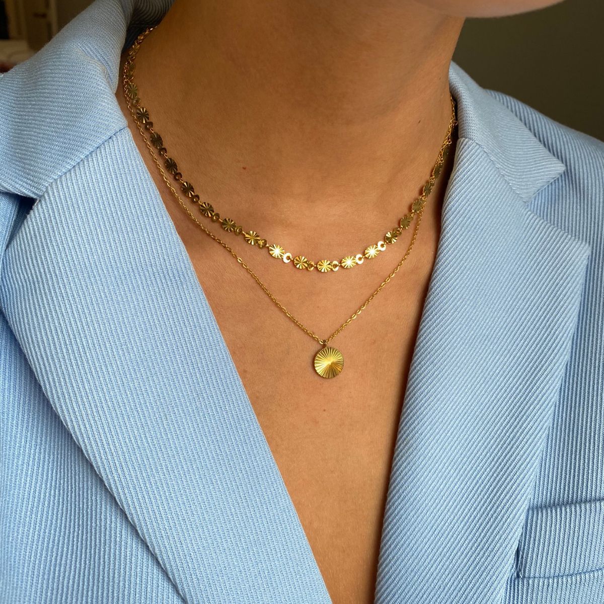 Sun Kiss Halskæde 18K Guldbelagt Rund Camilla Krøyer Jewellery