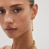 Scoria Dangler øreringe 18K guldbelagt Lang Camilla Krøyer Jewellery