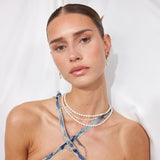 Panser Facet Perle Halskæde 18K Guldbelagt 3mm Camilla Krøyer Jewellery