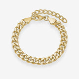 Camilla Krøyer Jewellery Panser Facet Armbånd 18K guldbelagt 7mm