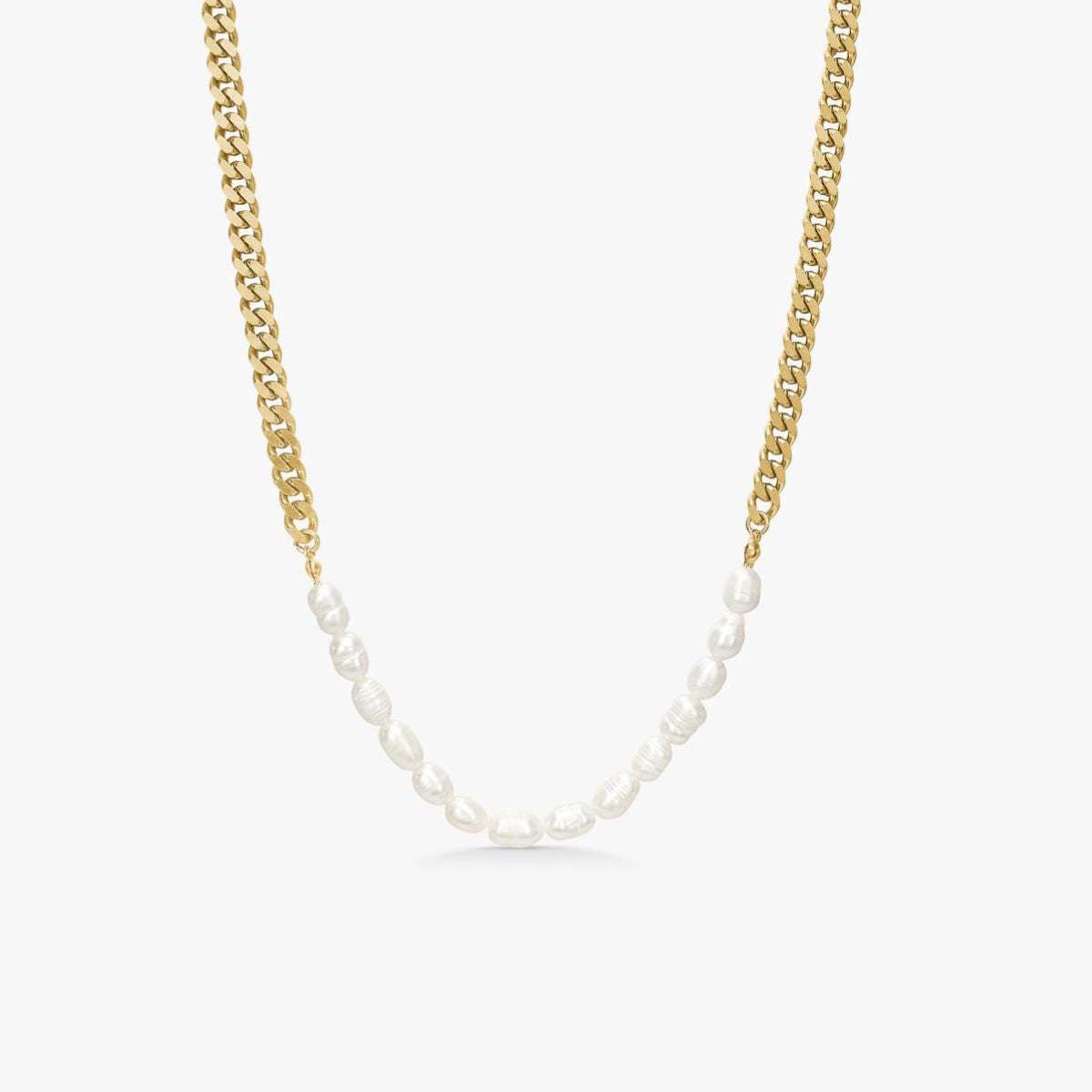 Panser Facet Perle Halskæde 18K Guldbelagt 5mm Camilla Krøyer Jewellery