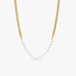 Panser Facet Perle Halskæde 18K Guldbelagt 5mm Camilla Krøyer Jewellery