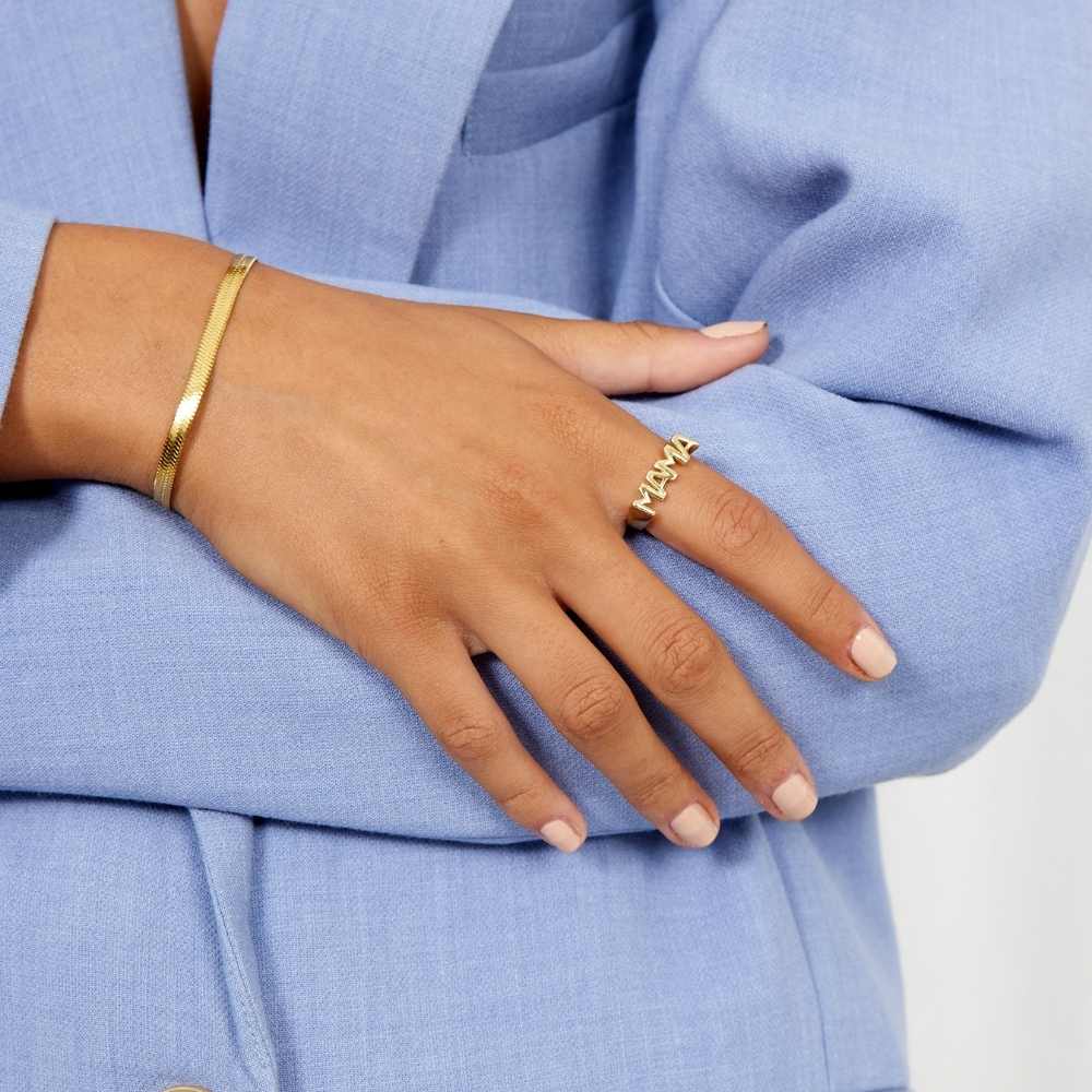 MAMA Signet Ring 18K Forgyldt Sølv-Camilla Krøyer Jewellery