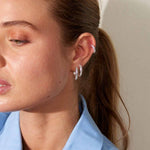 Scoria Creoler 925S Sølvbelagt 16mm Camilla Krøyer Jewellery