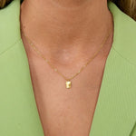 Sun Kiss Halskæde 18K Guldbelagt Firkantet Mini - Camilla Krøyer Jewellery