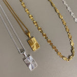 Sun Kiss Halskæde 18K Guldbelagt Firkantet Lille Camilla Krøyer Jewellery