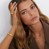 Camilla Krøyer Jewellery Panser Facet Armbånd 18K guldbelagt 7mm