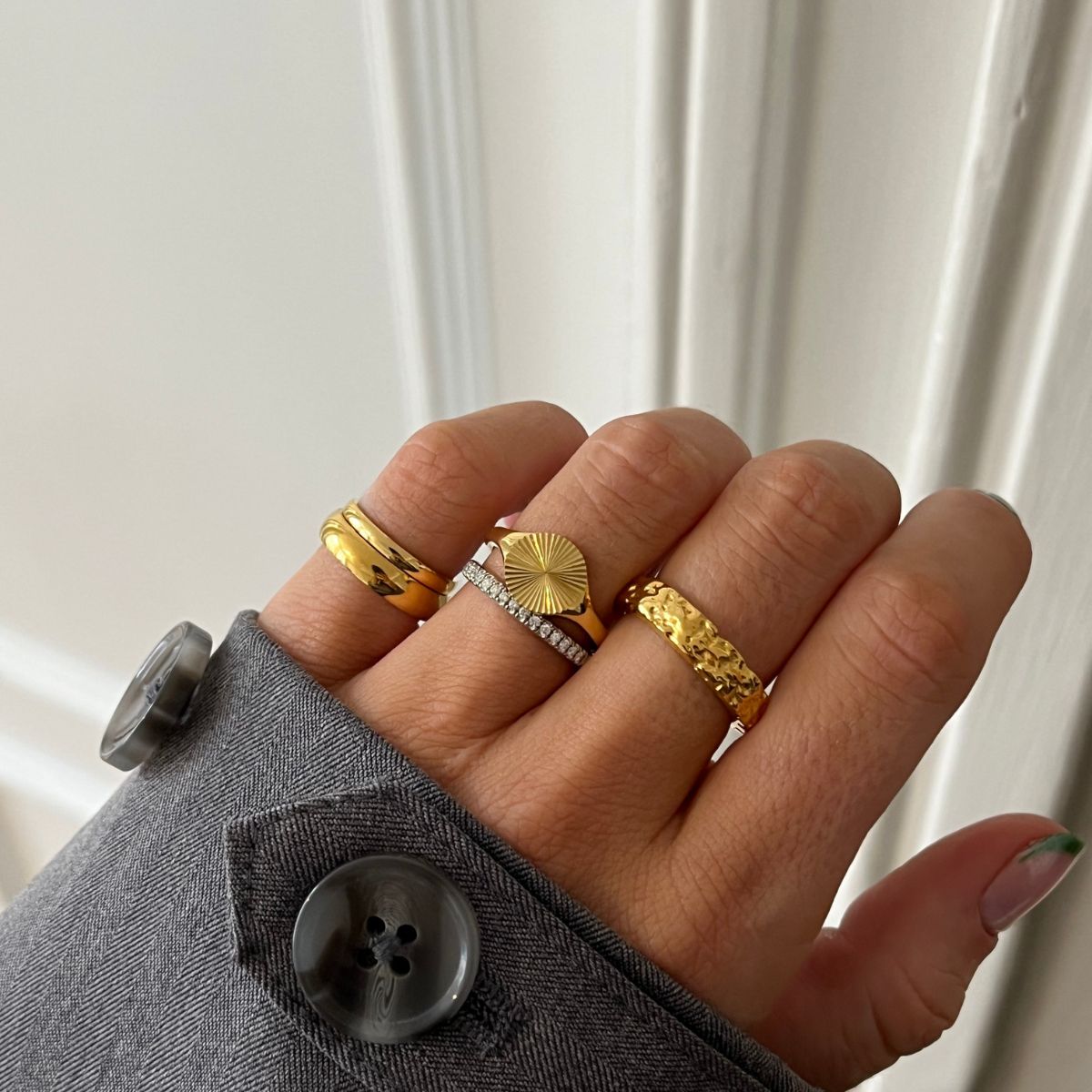 Sun Kiss Rund Ring 18K Guldbelagt Camilla Krøyer Jewellery