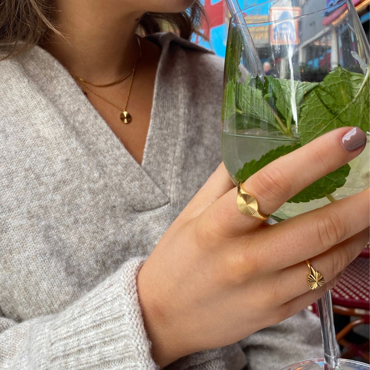 Sun Kiss Oval Ring 18K Guldbelagt Camilla Krøyer jewellery