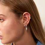 Camilla Krøyer Jewellery Classic Creoler Scoria Rock 925S Sølvbelagt 10mm